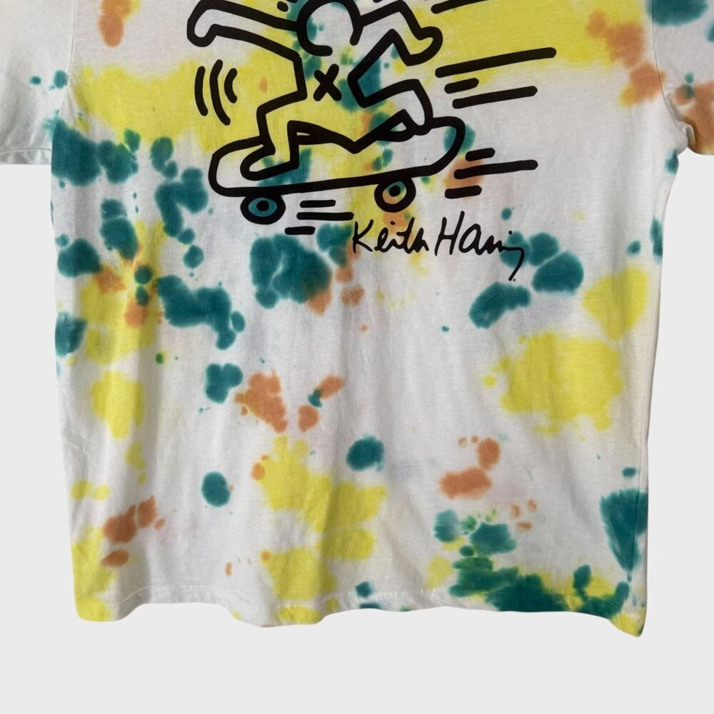 Keith Haring Skateboarding Tie-Dye Shirt Men's Medium Street Art Graphic Tee New - Picture 6 of 11